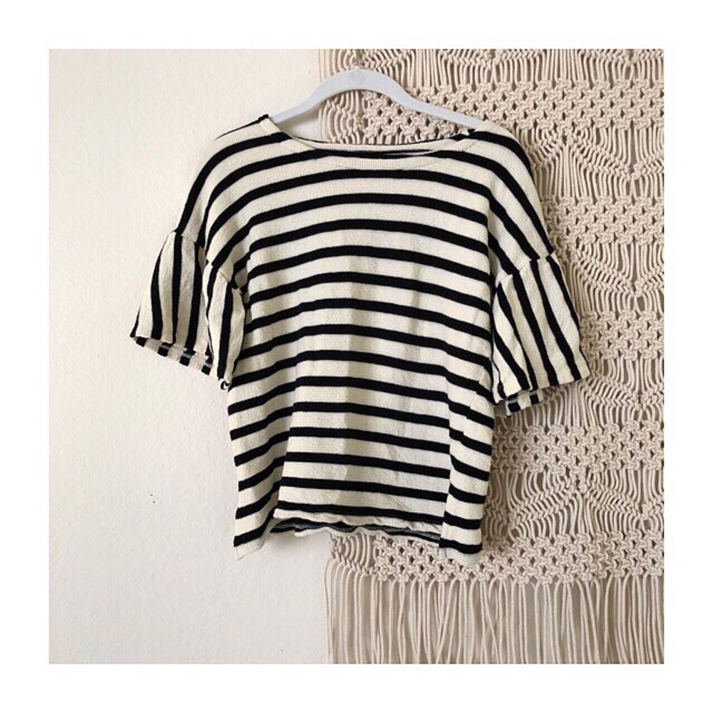 Madewell Striped Bell Sleeve Blouse